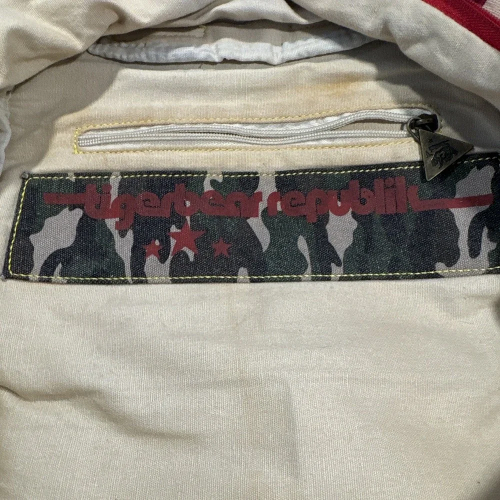 Tigerbear Republik Vintage US Surplus Heavy‎ Canvas Backpack With US Flag GW999